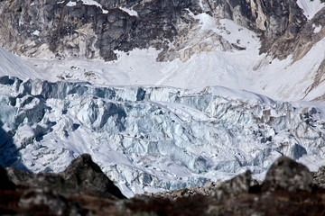 Fototapeta na wymiar Glacier in Himalayas