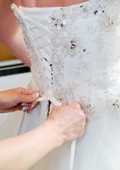 Bride dress detail