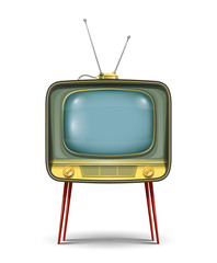 retro tv set vector illustration isolated on white background