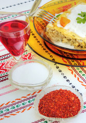 Delicious food in restaurant