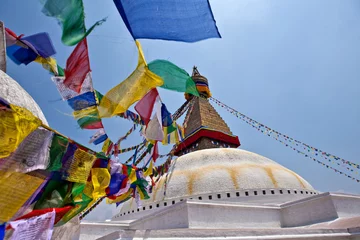 Deurstickers bodhnath temple in nepal © berzina