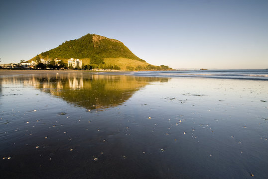 Reflections On Mount Maunganui Beach, New Zealand