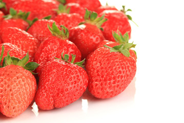 Fresh strawberry isolated on white
