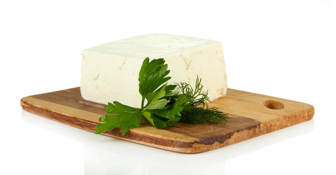 Sheep milk cheese with parsley and dill