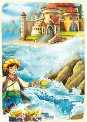 Obraz na płótnie Canvas The prince- castles - knights and fairies