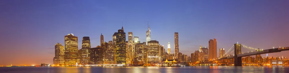  New York City, USA colorful night skyline panorama © FotoMak
