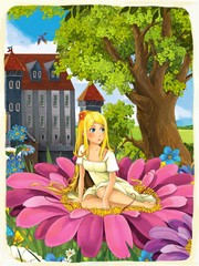 Obraz na płótnie Canvas The princesses - castles - knights and fairies