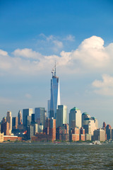 Fototapeta premium New York City, USA colorful skyline panorama