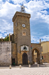 Fototapeta na wymiar Wieża zegarowa. Ugento. Apulia. Włochy.