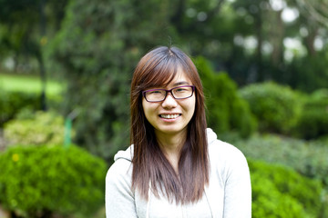 Asian woman with smile