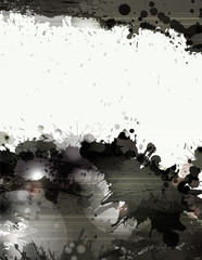 grunge background with black splatters and spots
