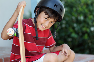 Young skateboarder