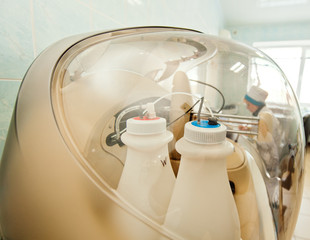 blood analysis in laboratory