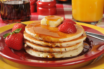Pancakes with syrup