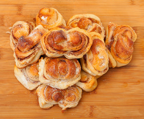 Fresh appetizing sweet rolls