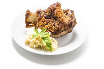 Oktoberfest pork hock isolated