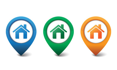 3D home icon design vector illustration