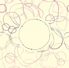 Light lace banner with circles and place for text