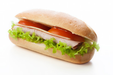 Sandwich on white background