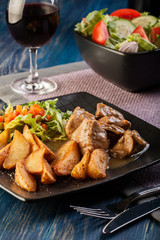 Goulash with prepared potatoes