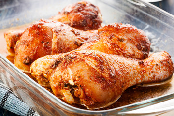 Marinated chicken drumsticks