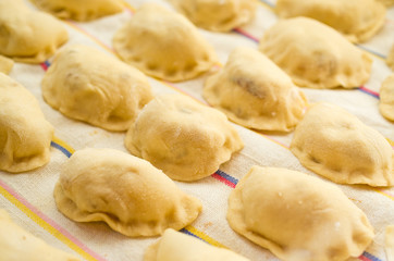 Dumplings during the preparation