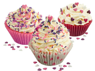 cupcakes with hearts