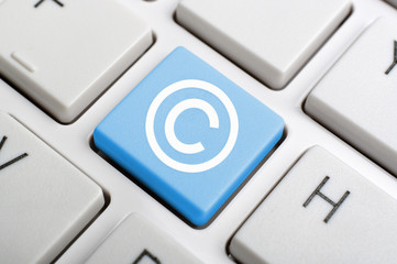 Law concept symbol on keyboard