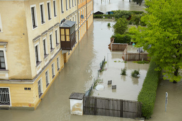 Hochwasser in Linz Donau