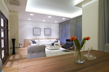 Living and dining room interior