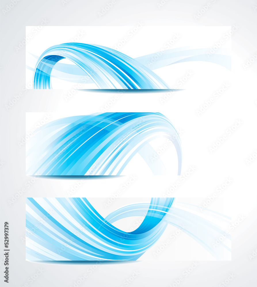 Wall mural set of abstract technology header background.