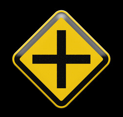 Fototapeta premium traffic sign crossing isolate on white background