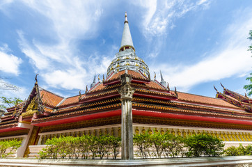 Fototapeta premium Interior of a Buddhist temple in Thailand