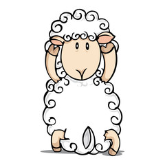 Illustration of cute sheep