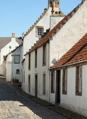 OLd street in Culross, Scotland, UK