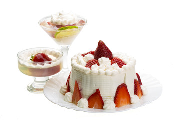 Dessert with strawberry
