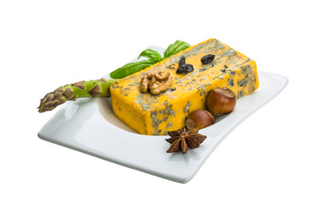 Gold cheese with mould