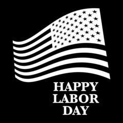 happy labor day us flag - illustration