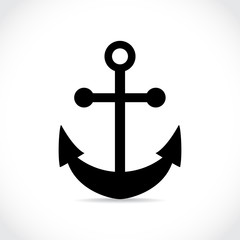 anchor on white background - illustration