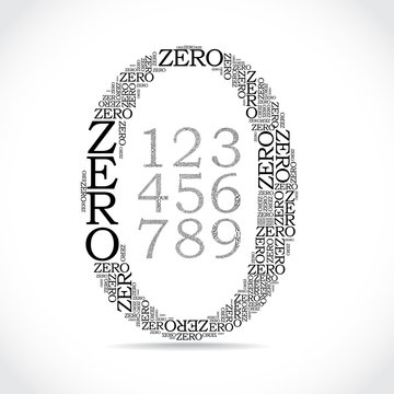 set of number created from text - illustration