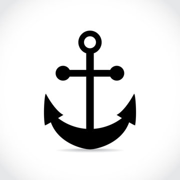 anchor on white background - illustration