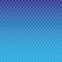 Fototapeta na wymiar wired fence on a blue background - illustartion