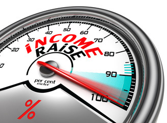 income raise conceptual meter