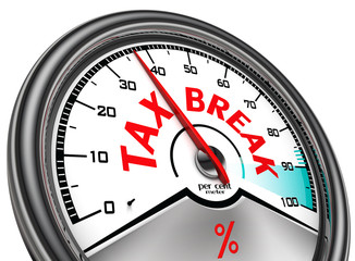 tax break conceptual indicator