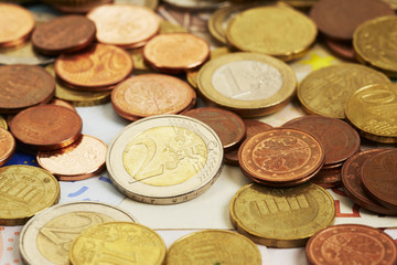 Geld, Nahaufnahme, Zwei Euro