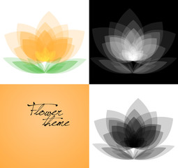 Vector background variations set - orchid