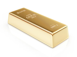 Golden Bar isolated on white background