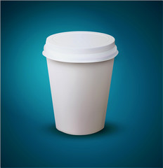 vector disposable paper cup