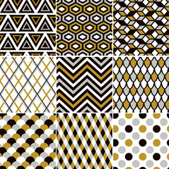 seamless gold pattern print