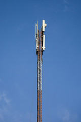 rack with GSM antennas